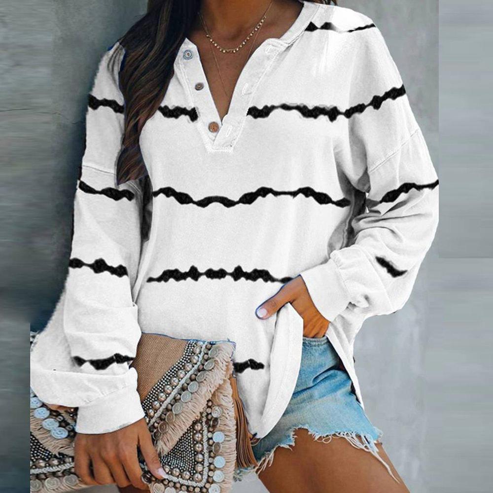 Long-sleeved basic top with print