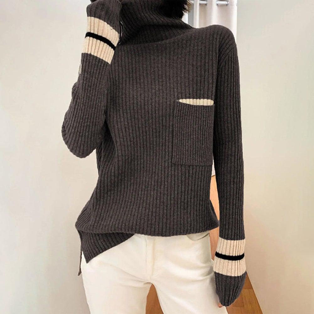 Comfortable sweater with high neckline