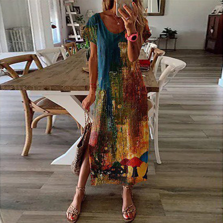 Artistic tunic dress in boho chic