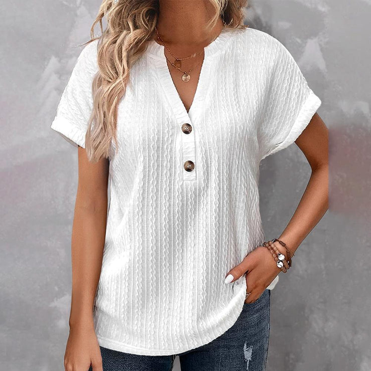 Plain basic top with short sleeves