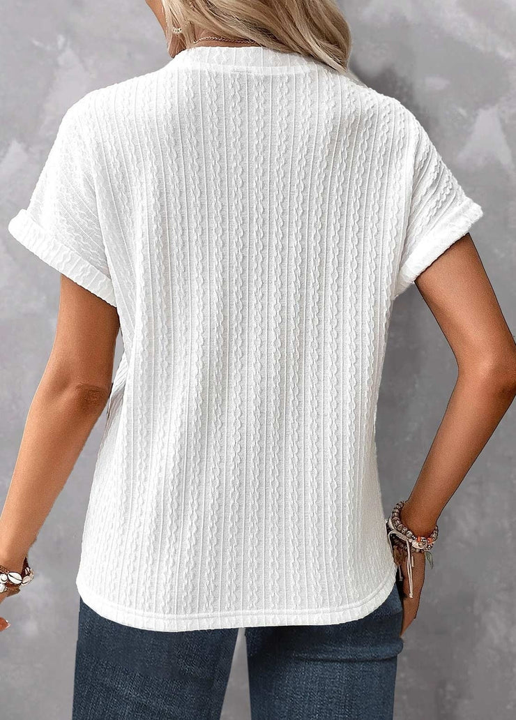 Plain basic top with short sleeves