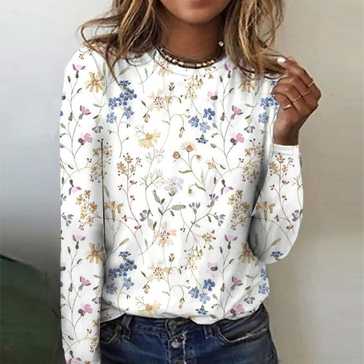 Glamorous crew neck top with floral print