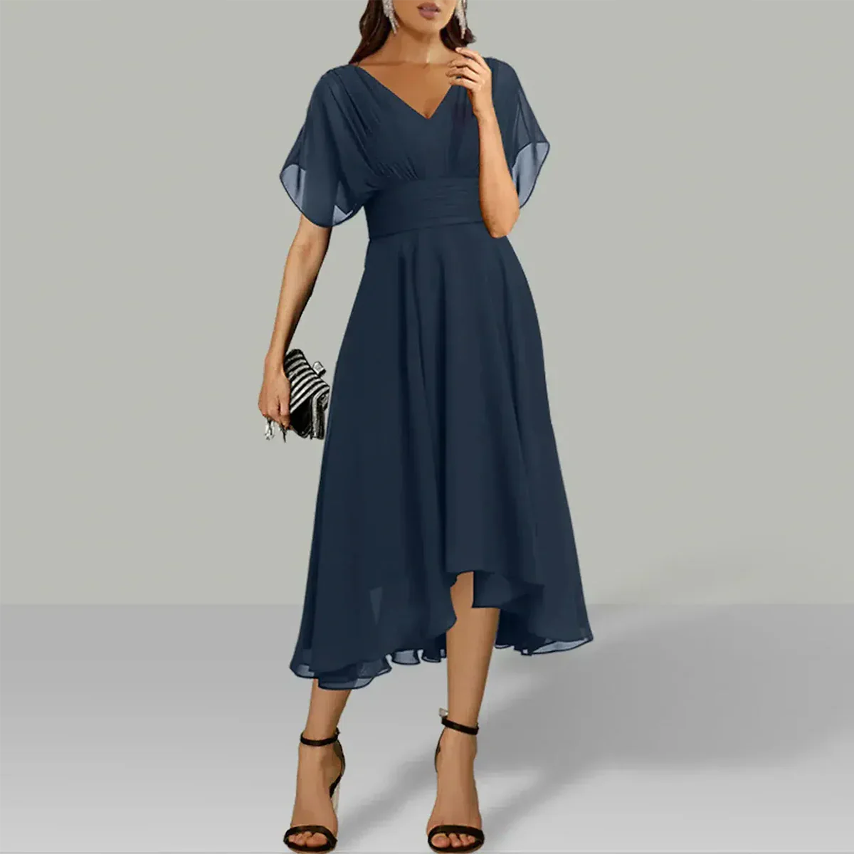 Navy Elegance Maxi Dress