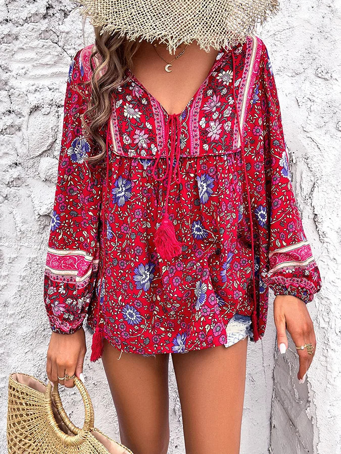 Romantic flower blouse