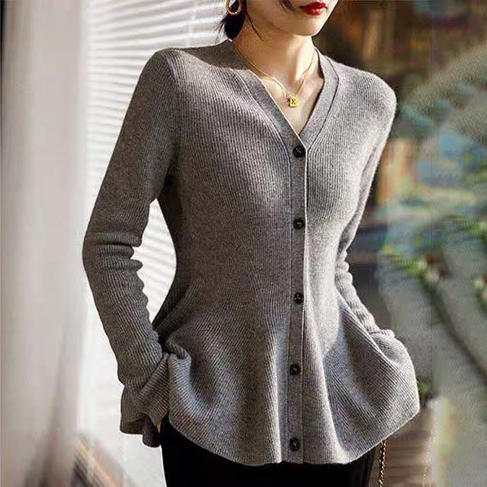 Grey plain basic sweater