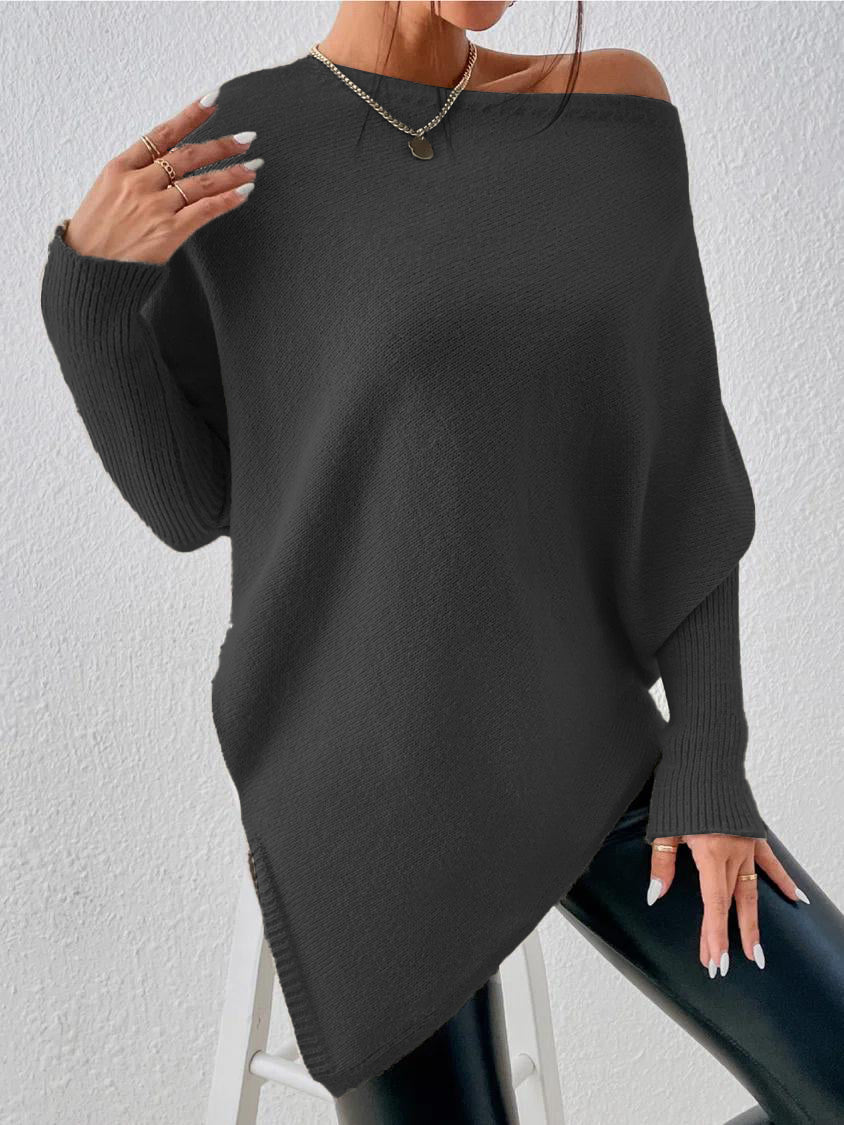 Comfortable simple sweater with round neck