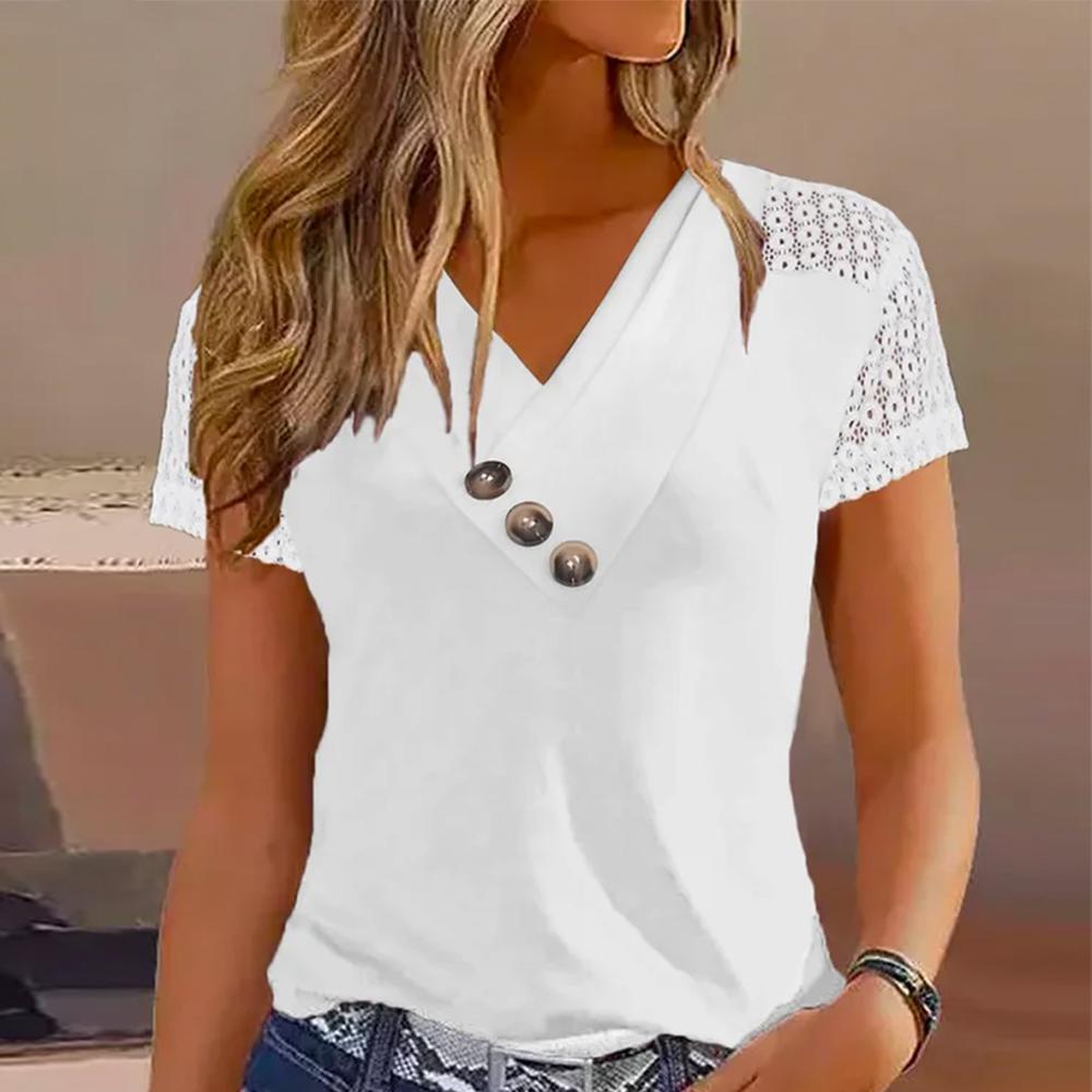 Plain basic top with short sleeves