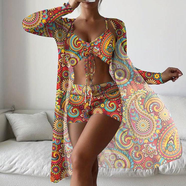 Unique swimwear with paisley pattern