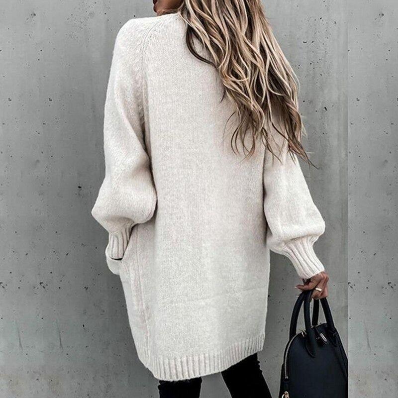 Effervescent Bliss Elegant plain cardigan