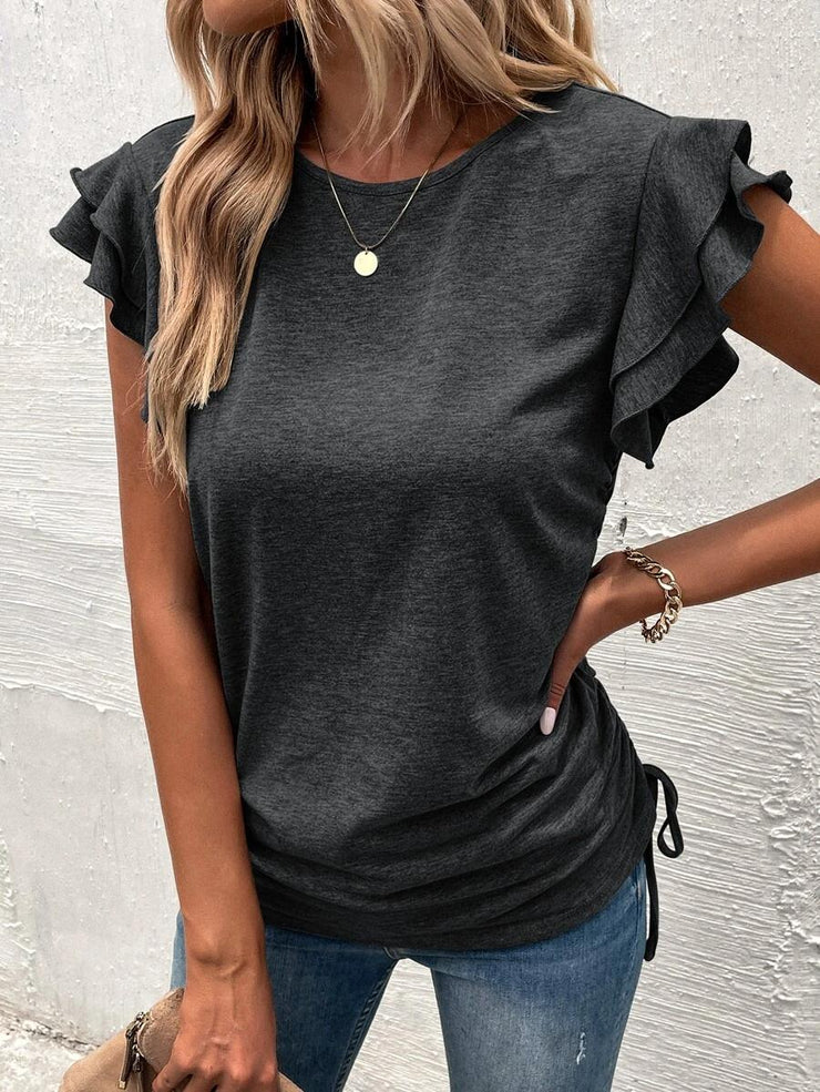 Grey short sleeve monochrome top