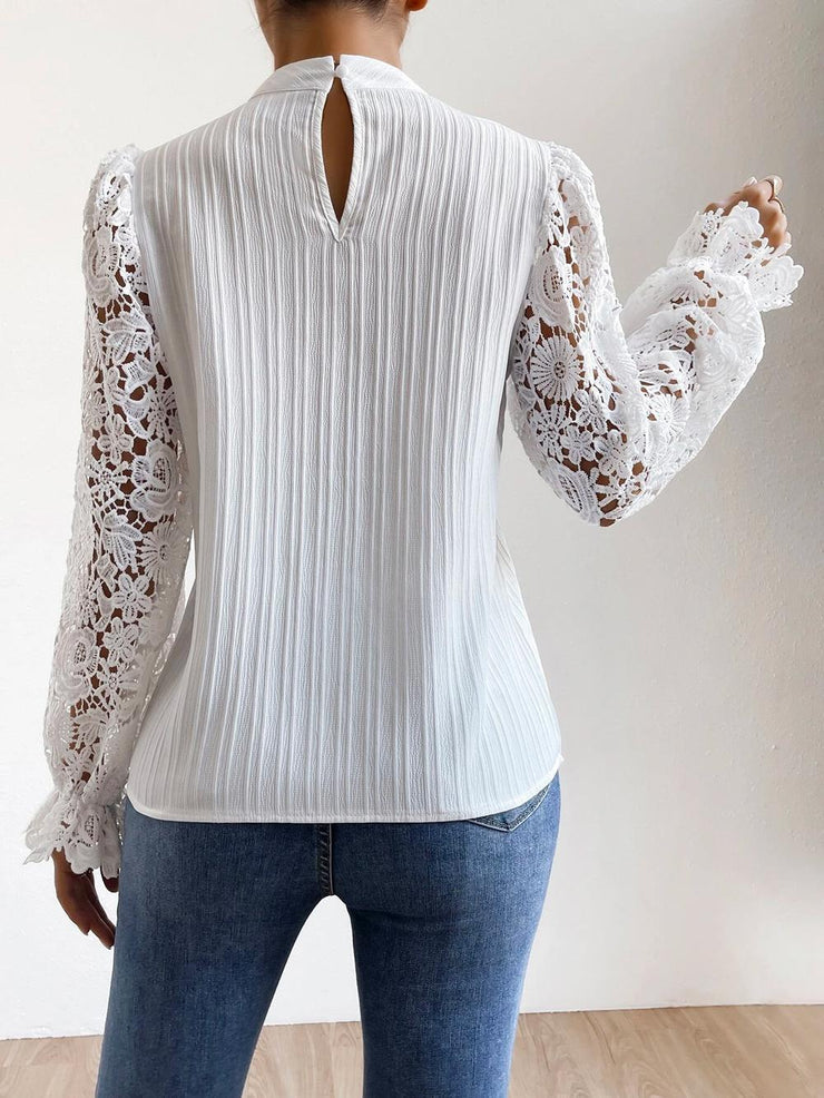 White long sleeve monochrome top