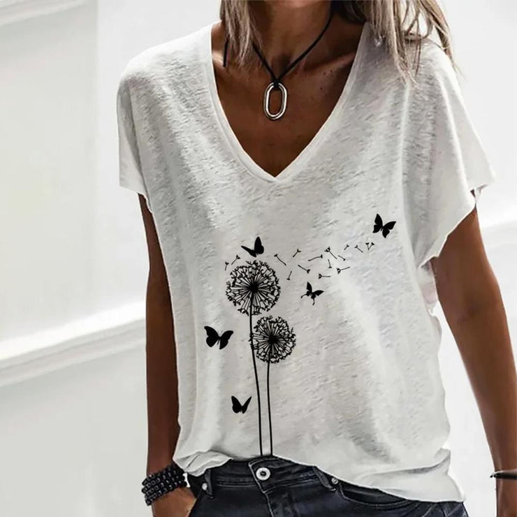 Classic short sleeve top with print