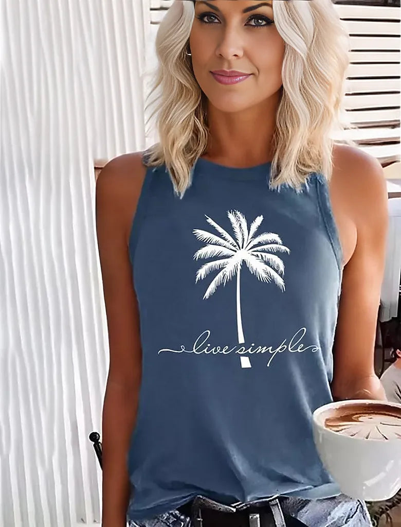 Comfy Round Neck Sleeveless Top