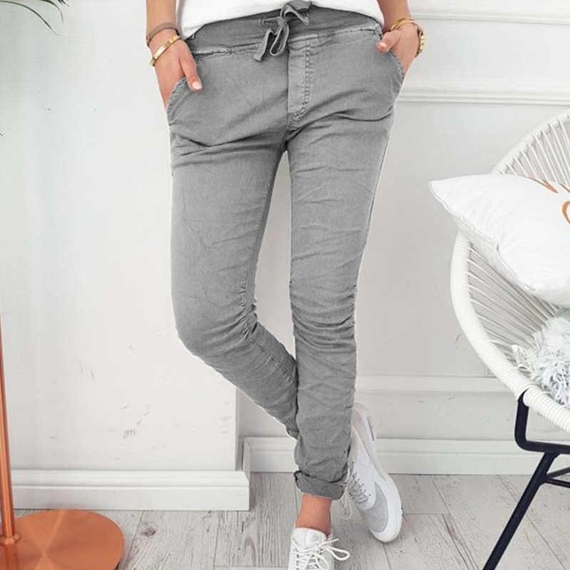 Enigmatic Whispers Stylish trousers with elastic waist