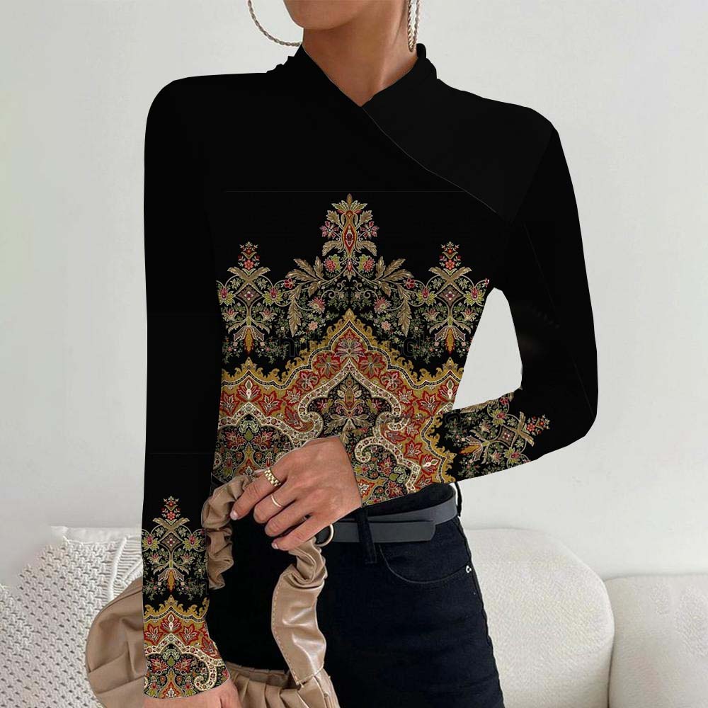 Special long sleeve print top