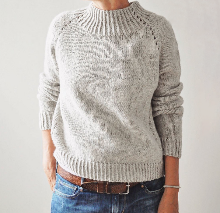 Grey monochrome long sleeve sweater