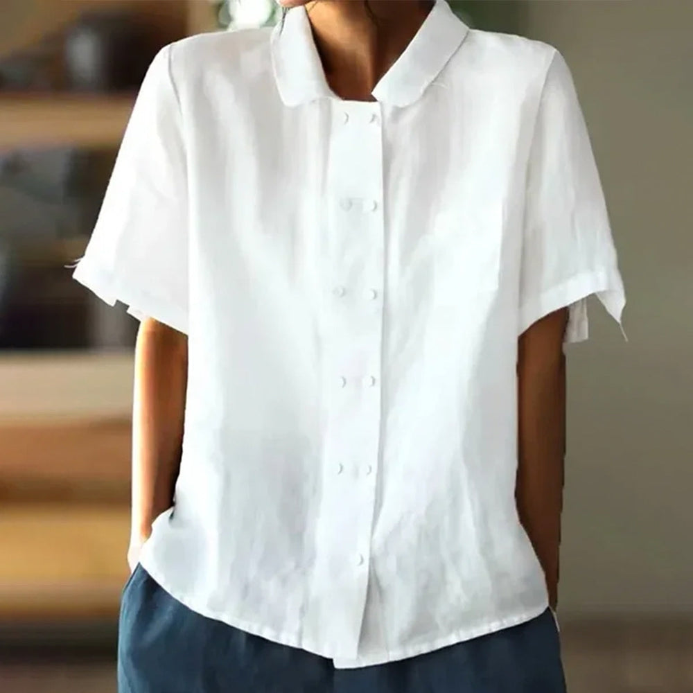 Simple white, plain, short-sleeved top