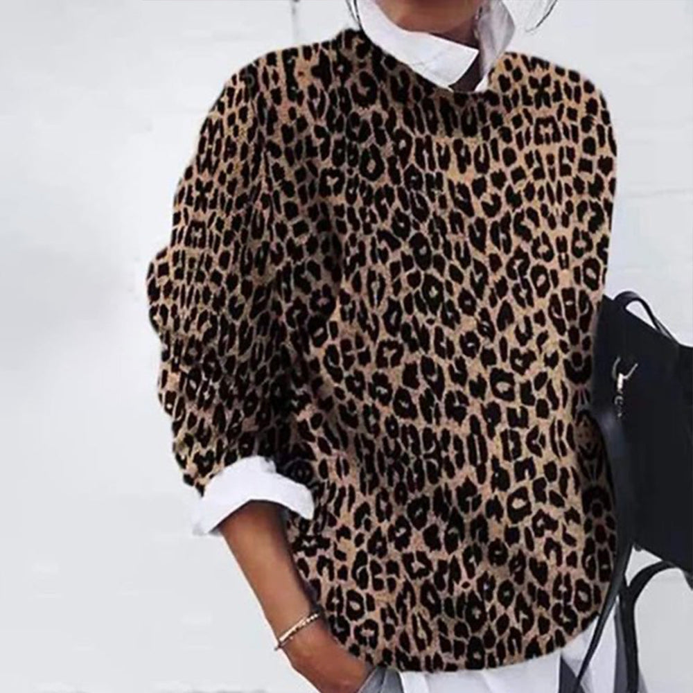 Wild Leopard Round Neck Top