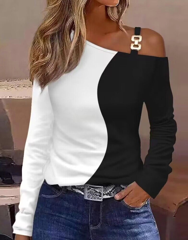 Popular colored long sleeve top