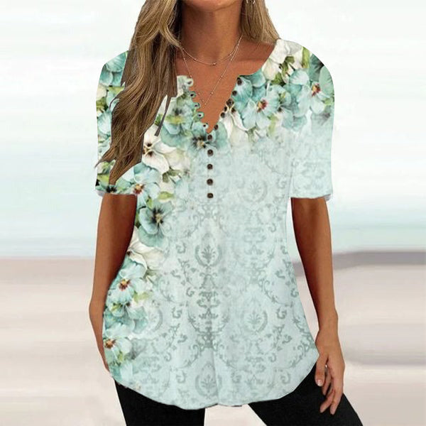 Fresh short sleeve top with print