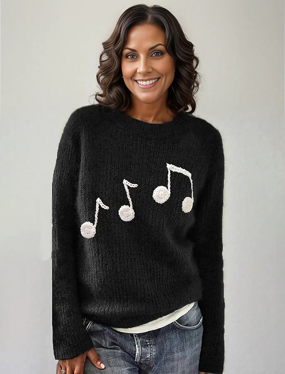 Noble black long sleeve sweater