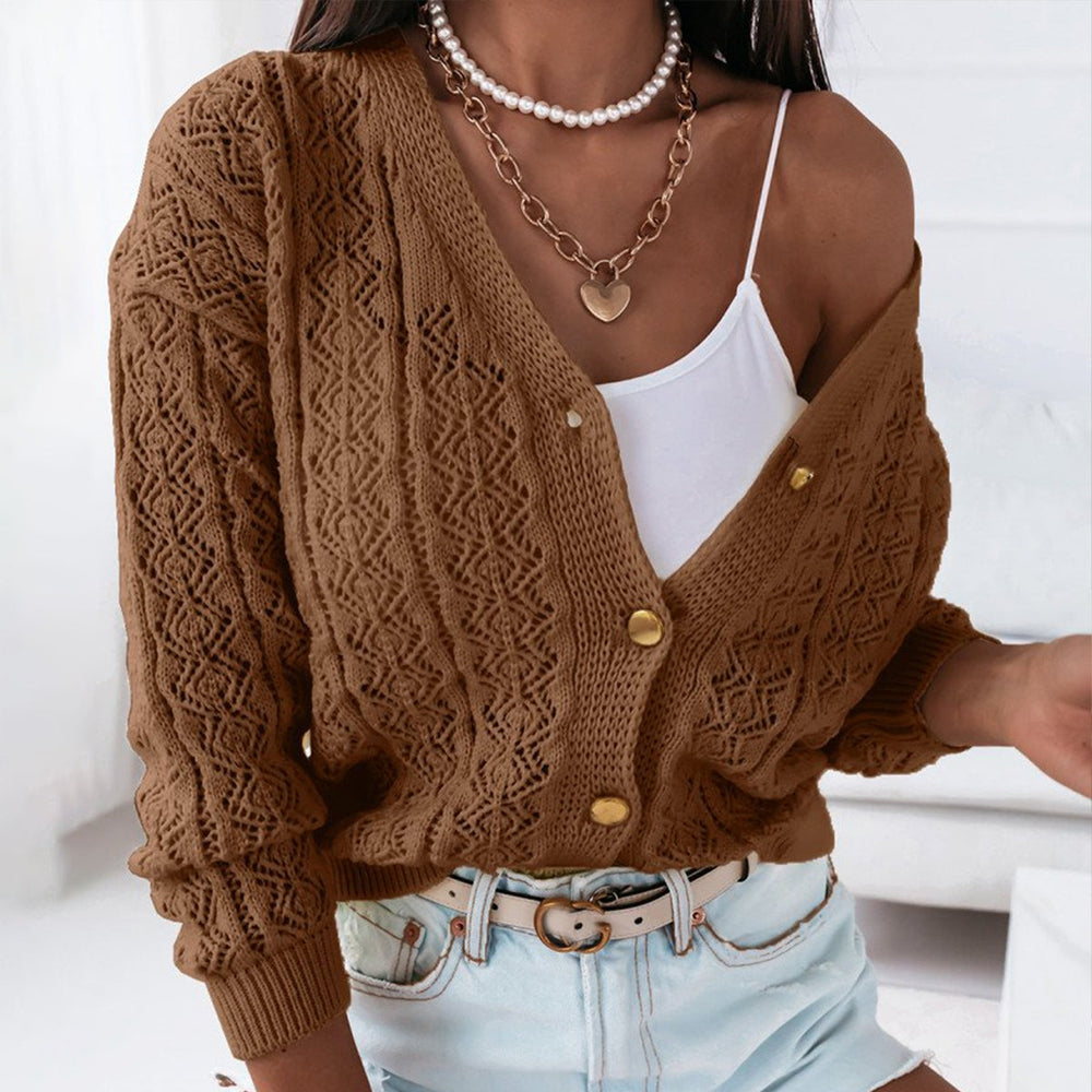 Brown monochrome long sleeve sweater