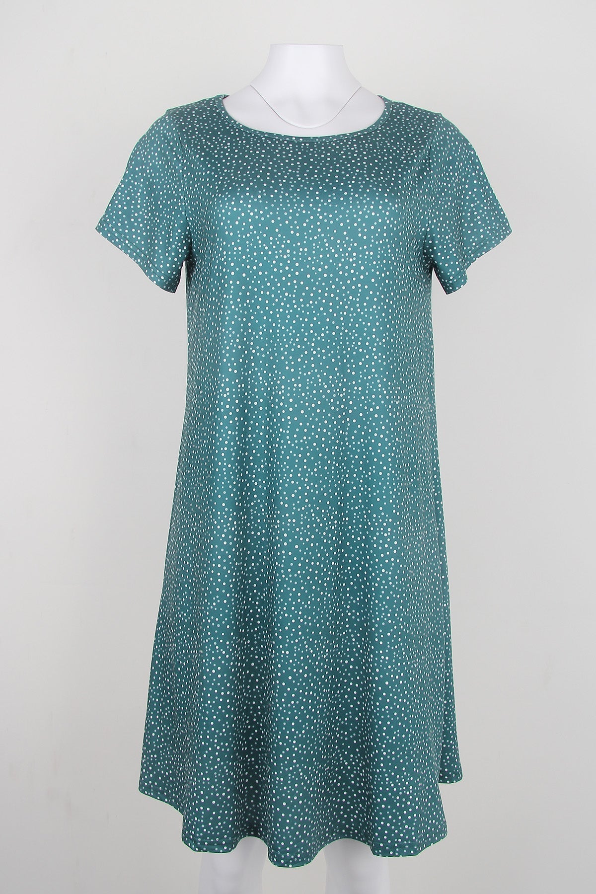 MintDots Tunic Swing Dress