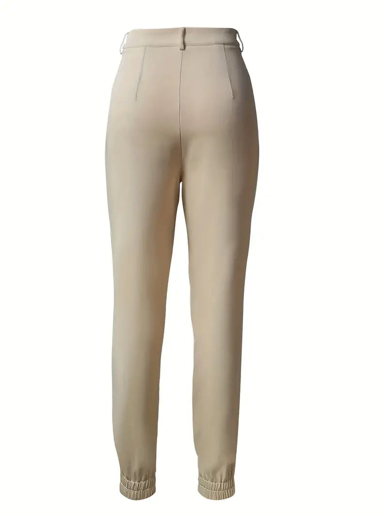 "EleganzBeige ComfortChic BusinessLeisure Pants"