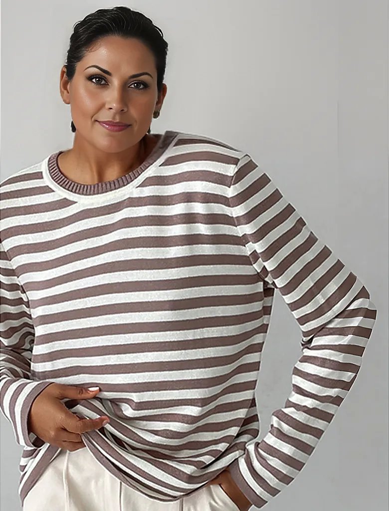 Stylish striped long sleeve top