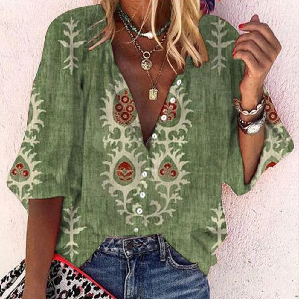 BohoGreen blouse