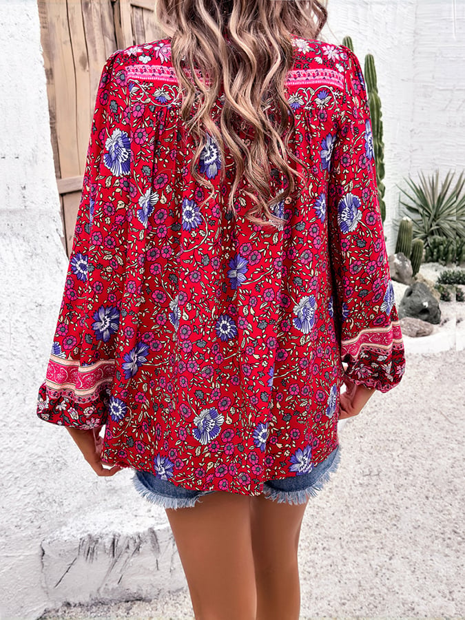 Romantic flower blouse