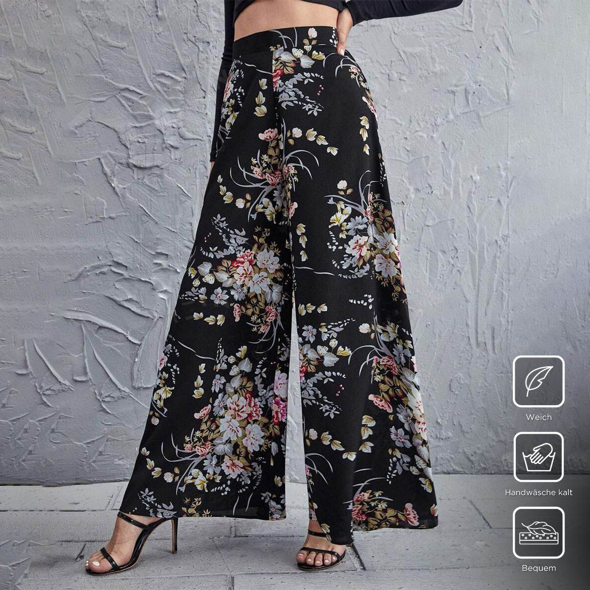 Cool print Elastic waistband pants