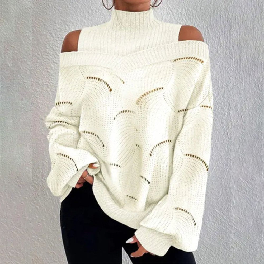 White sweater with cold shoulders