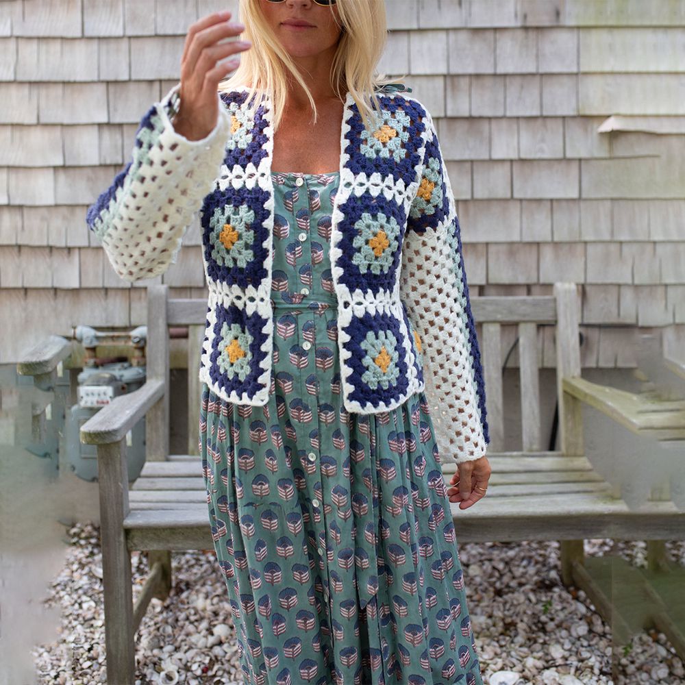 Cute long sleeve cardigan with print