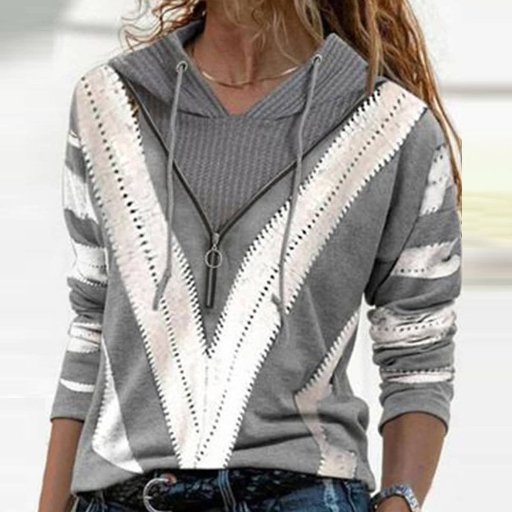 Grey long sleeve sweatshirt with print