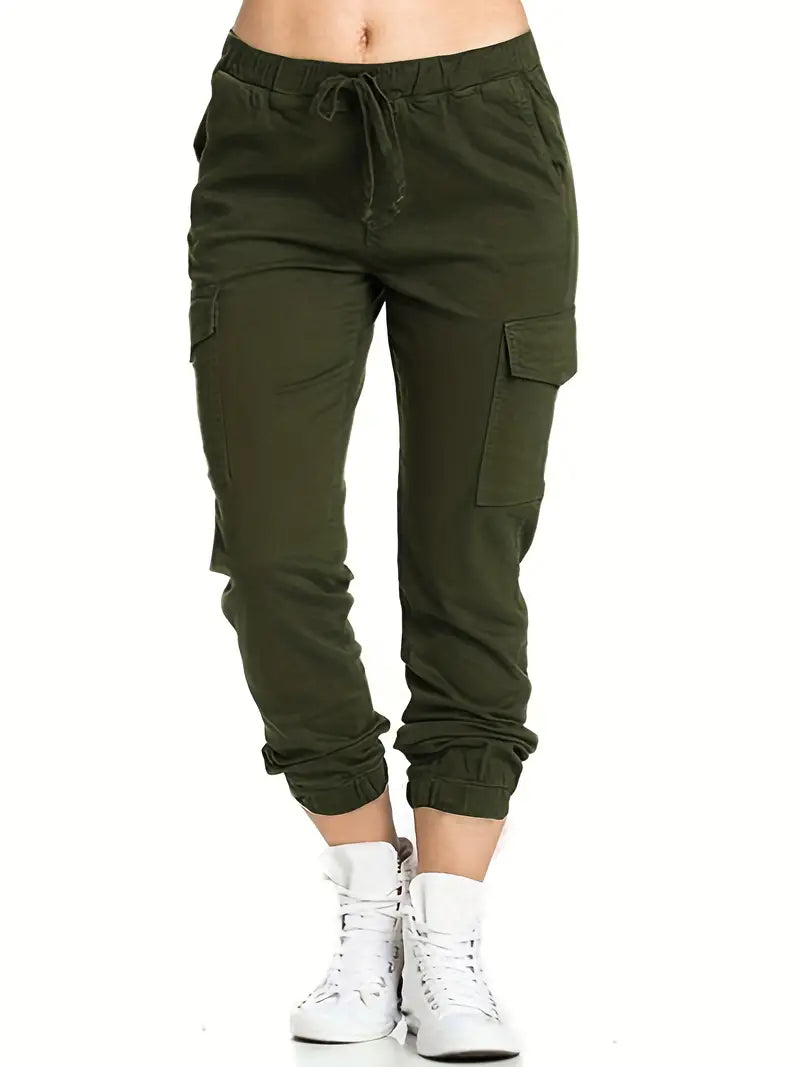 Olive green cargo jogging comfort pants