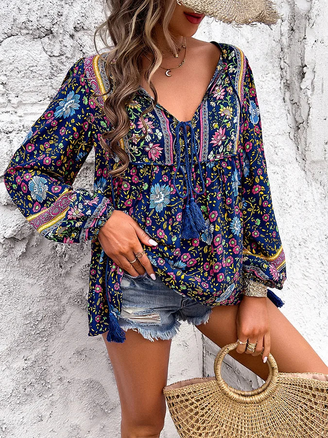 Colorful blossom blouse