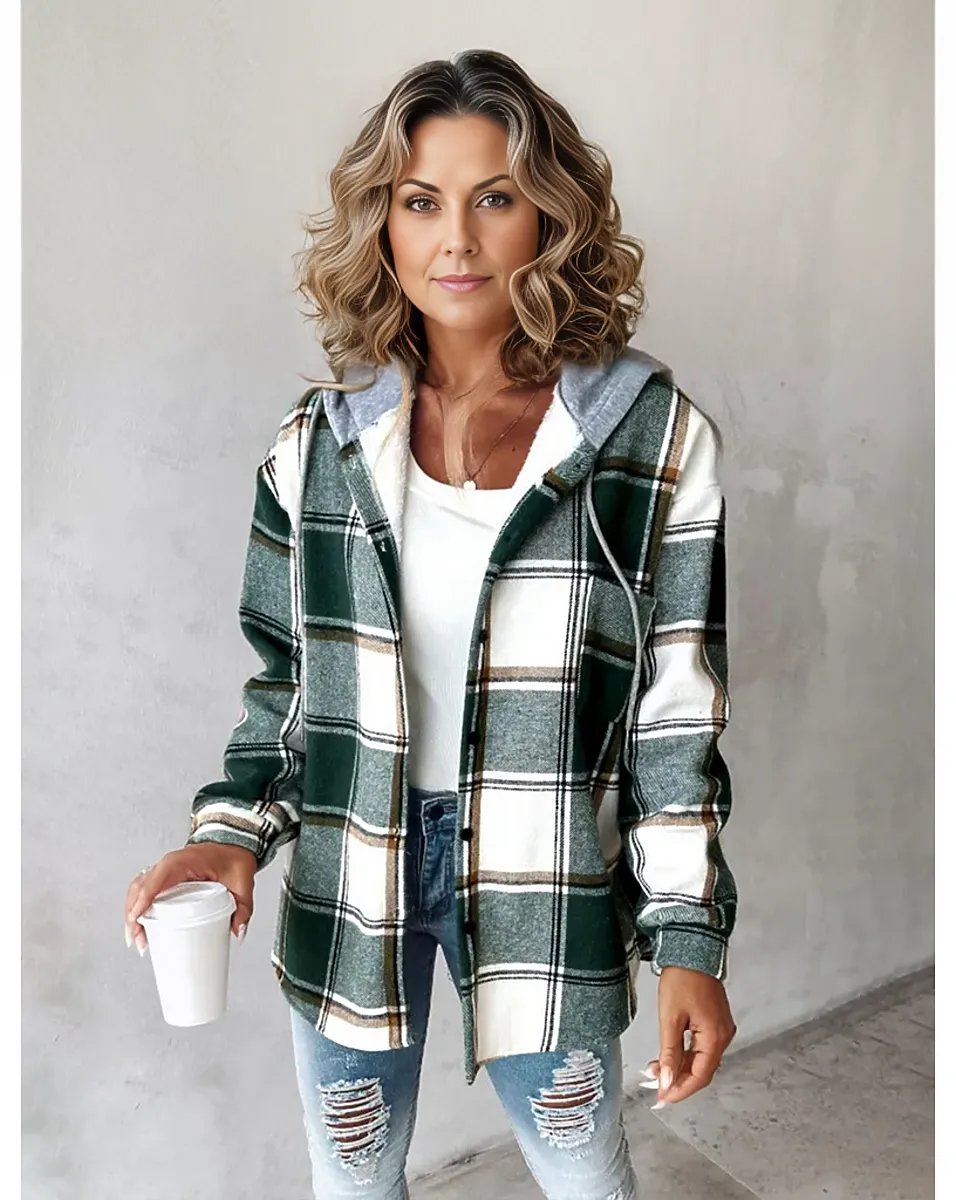 Trendy Print Hoodie Outerwear