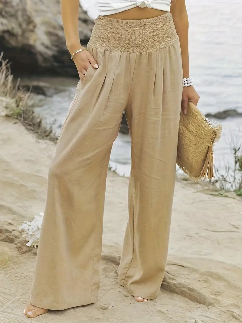 "Sandy beach lightweight palazzo pants"