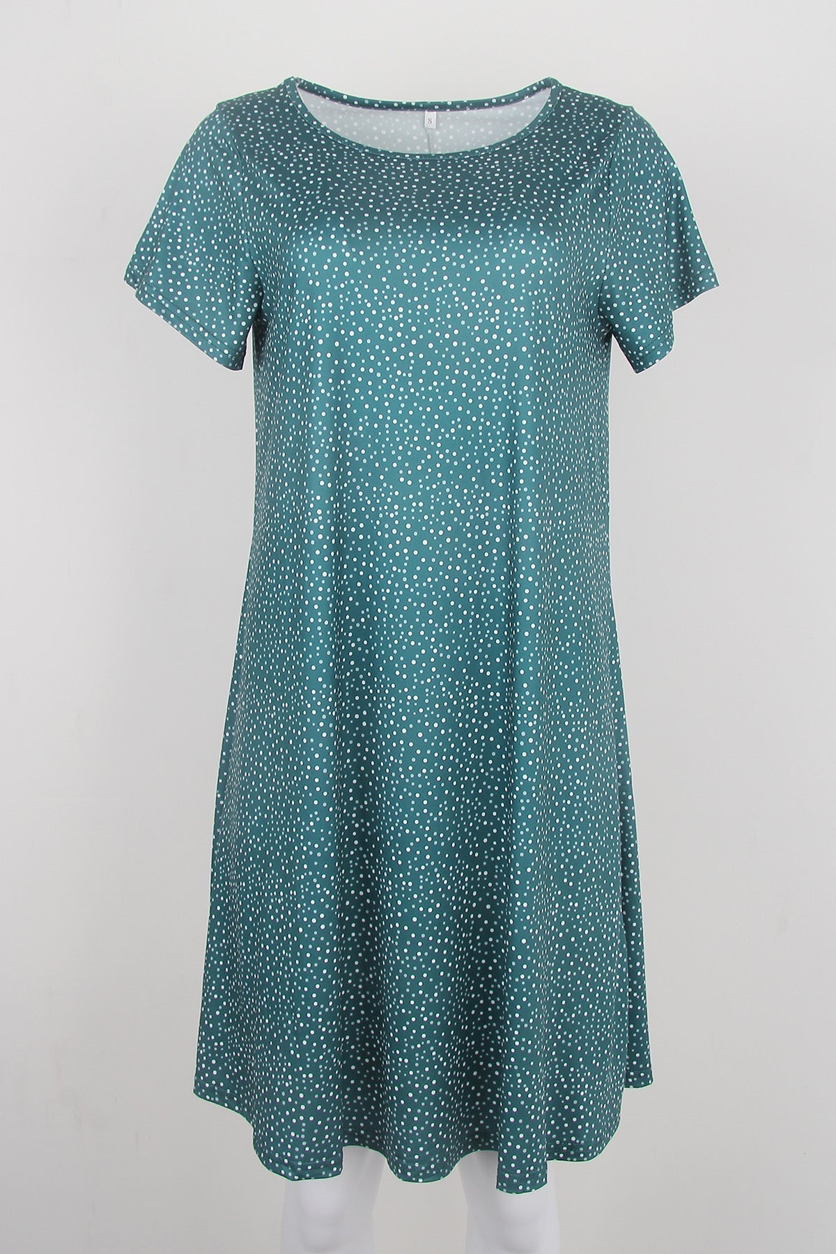 MintDots Tunic Swing Dress