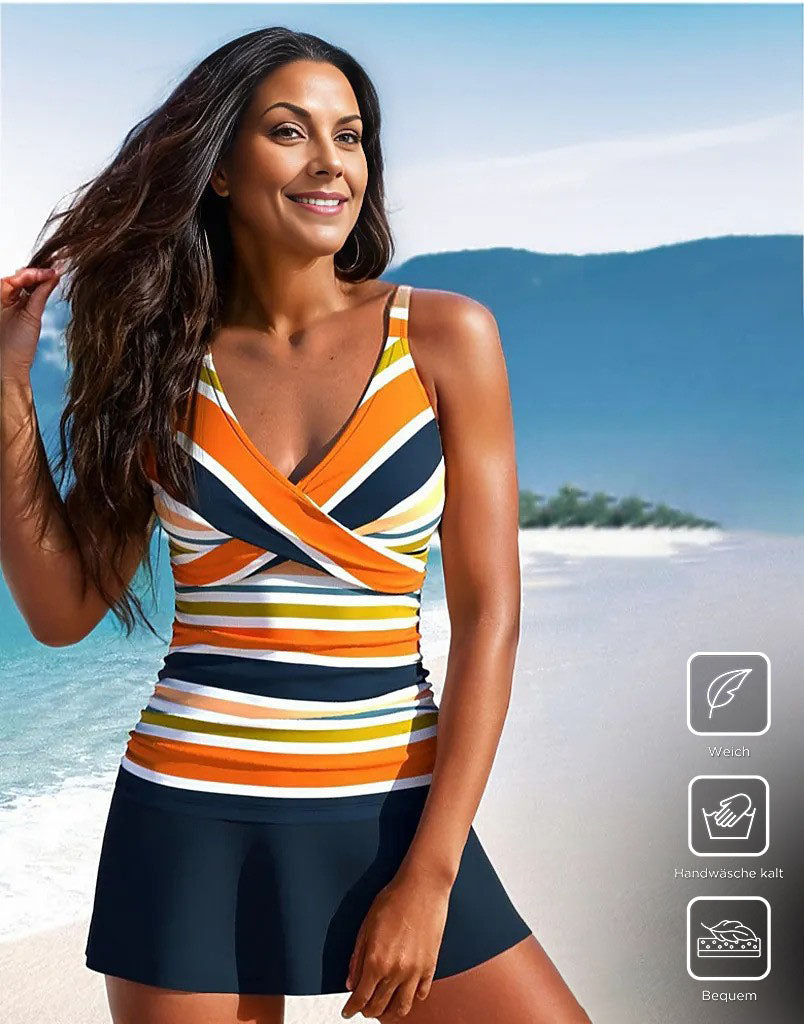 Chic sleeveless swimwear with print