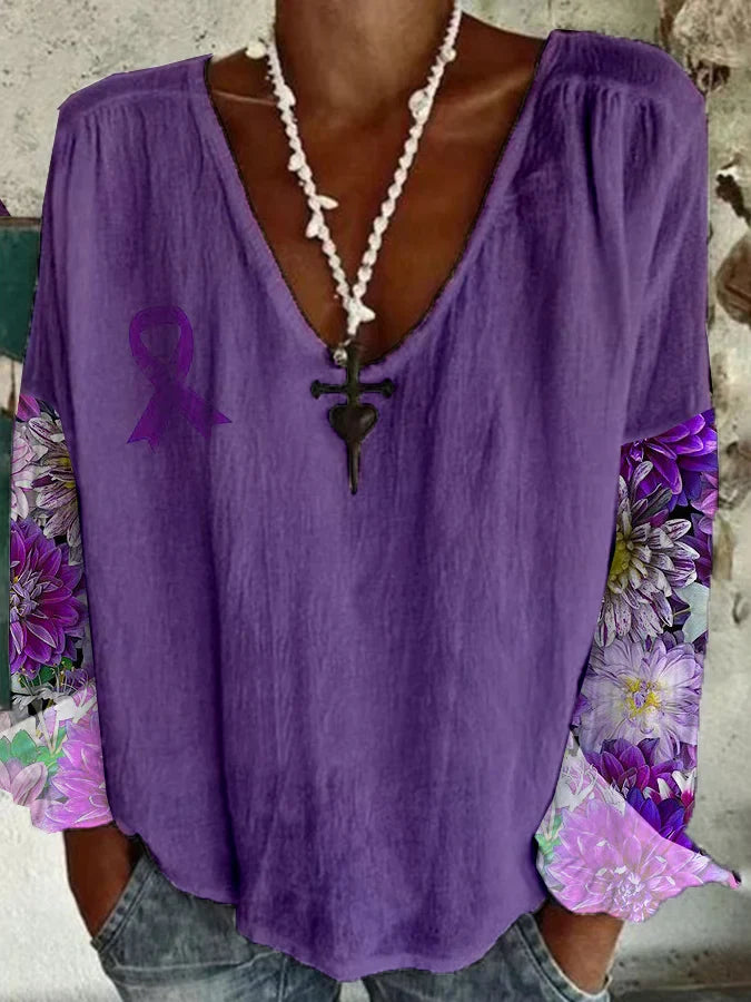 Purple Blossoms Magic Blouse