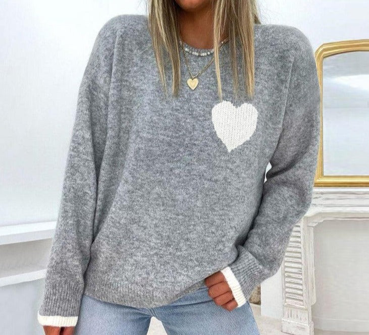 Grey Color Block Pullover