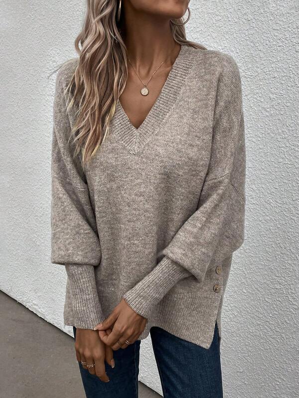 Grey monochrome long sleeve sweater