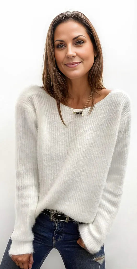 White sweater on both sides