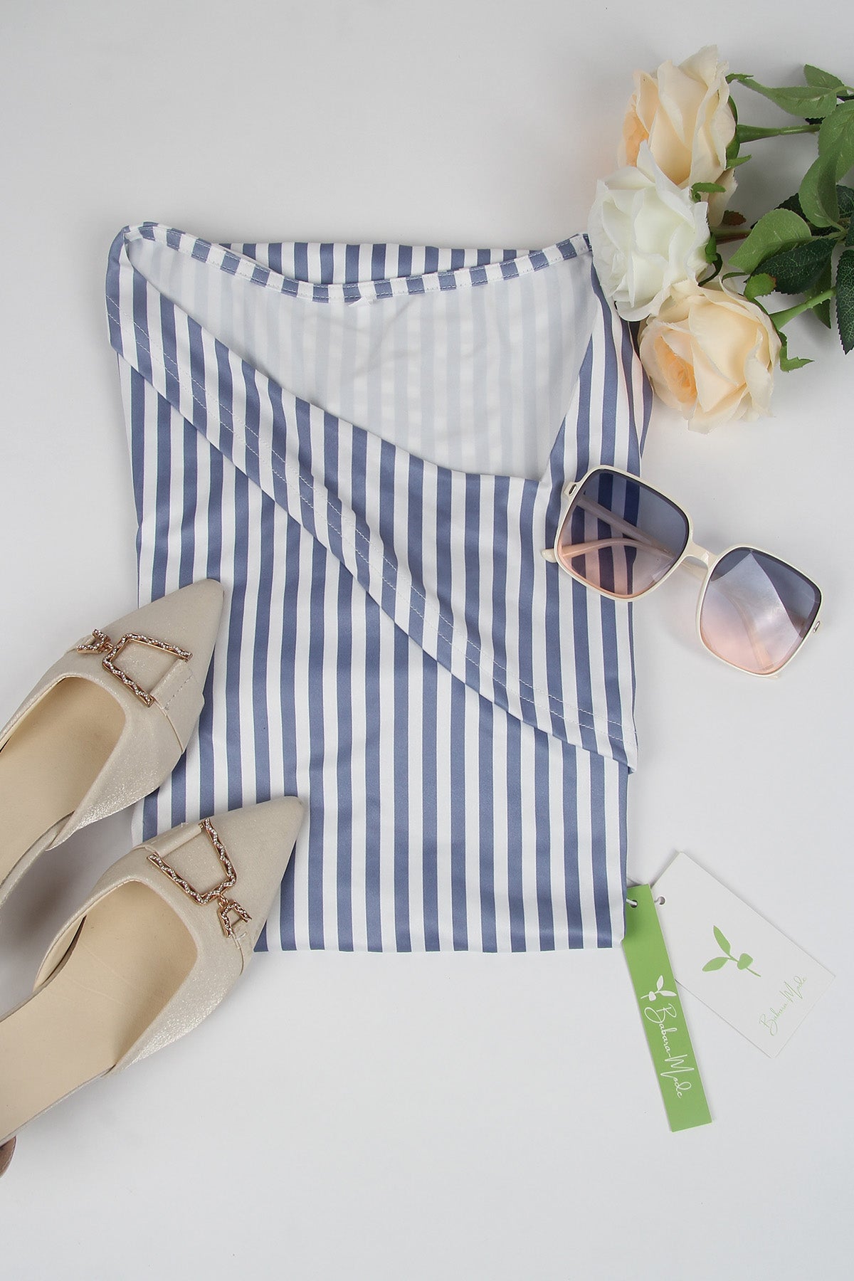 Striped magic mini dress