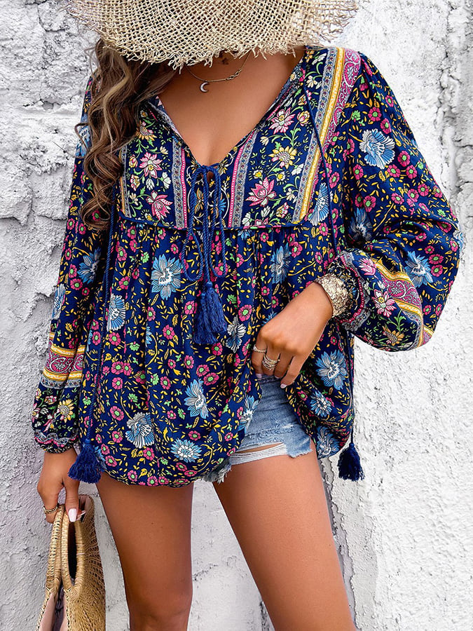 Colorful blossom blouse