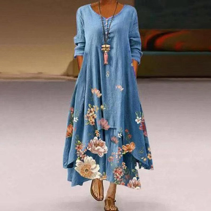 Summer meadow Elegant maxi dress for sunny days