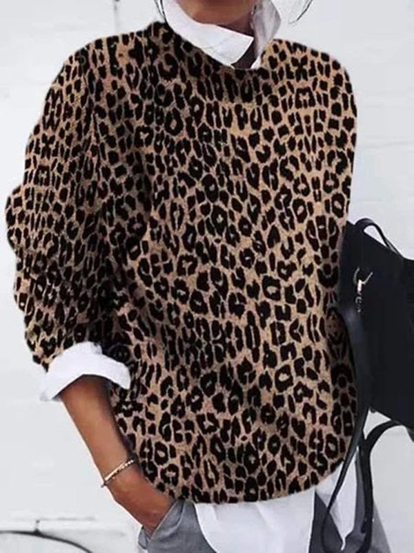 Wild Leopard Round Neck Top