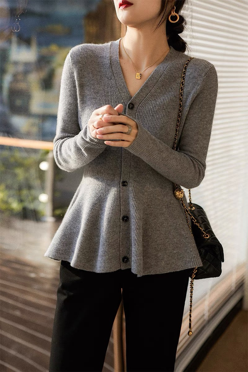 Grey plain basic sweater